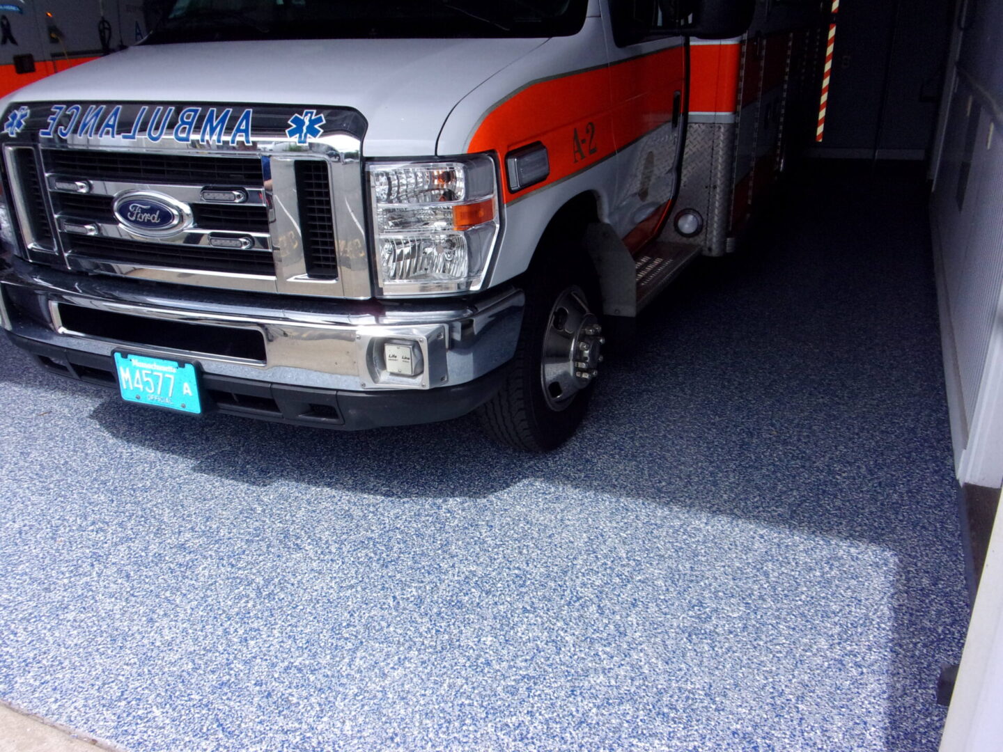 epoxy grage floor fire station