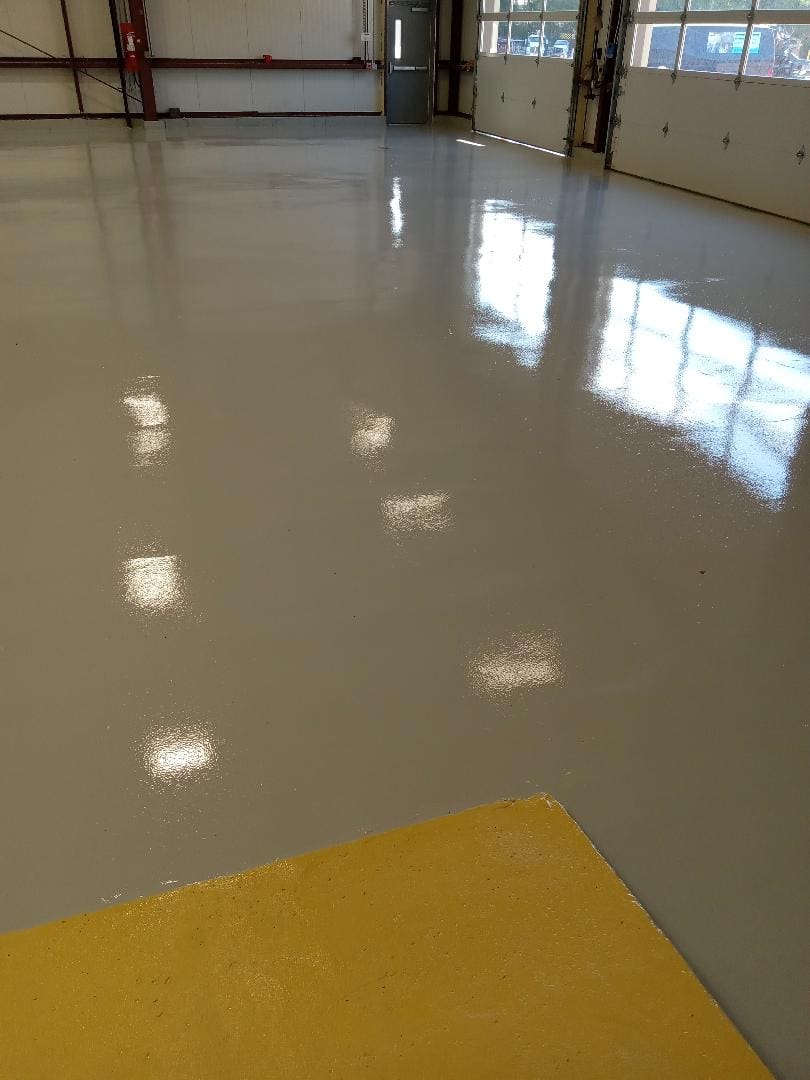 Epoxy floor coating garage warehouse